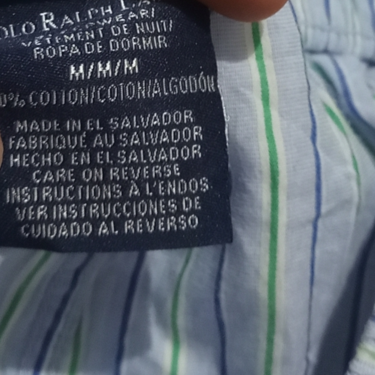 Pijama Ralph Lauren Mediana M Azul Lineas