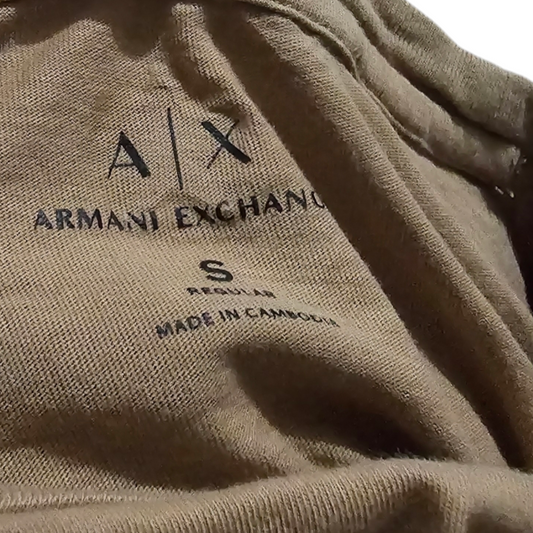 Playera Armani Exchange Chico S Regularfit Cafe