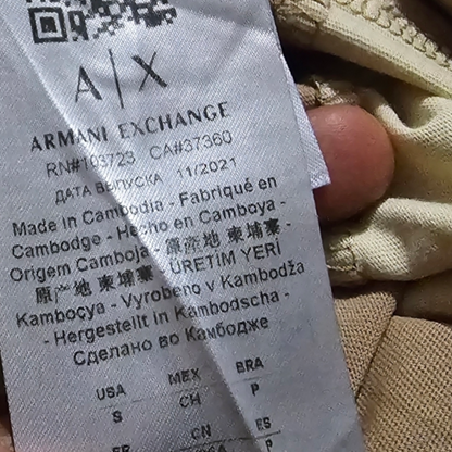 Playera Armani Exchange Chico S Regularfit Cafe
