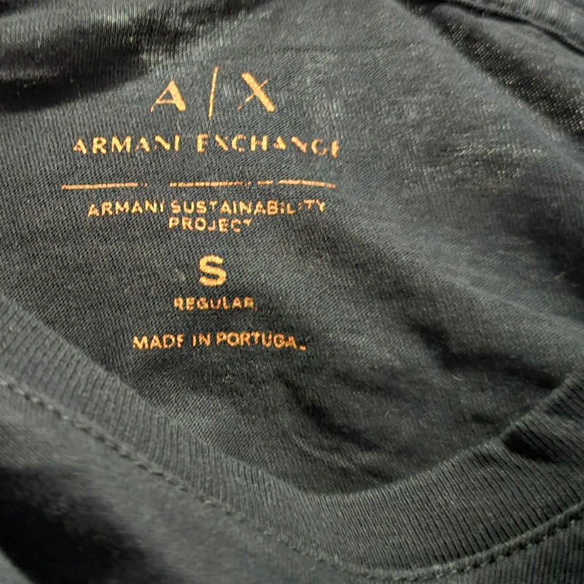 Playera Armani Exchange Chico S Regularfit Negro