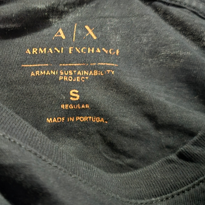 Playera Armani Exchange Chico S Regularfit Negro