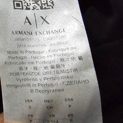 Playera Armani Exchange Chico S Regularfit Negro