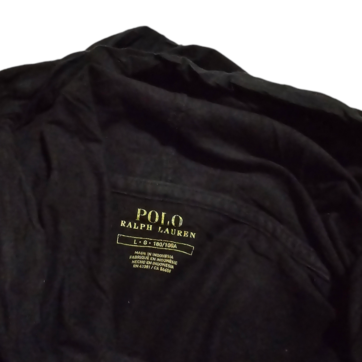 Playera Con Gorro Manga Larga Ralph Lauren Grande L Negra