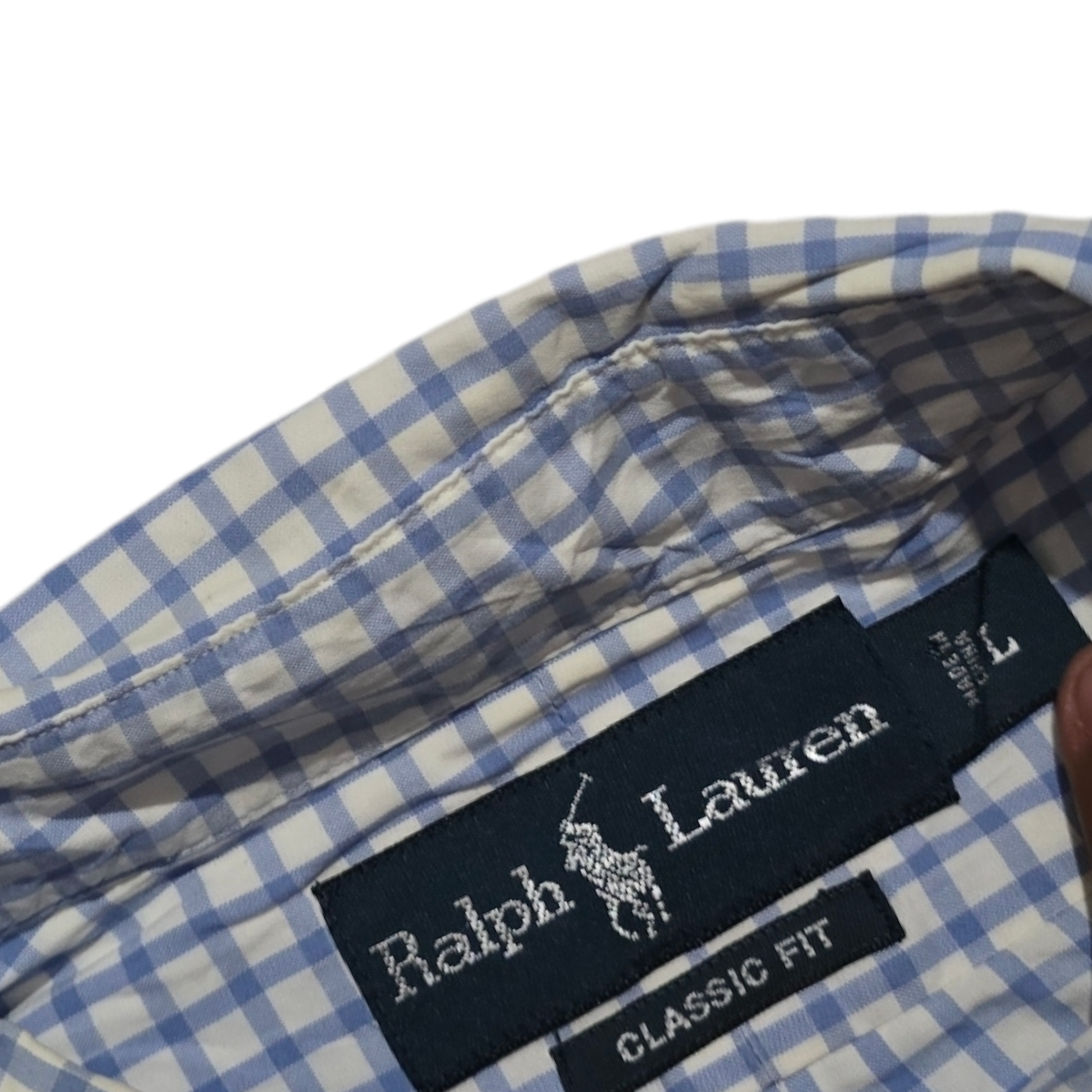 Camisa Ralph Lauren Grande L Classic Fit Cuadro Azul