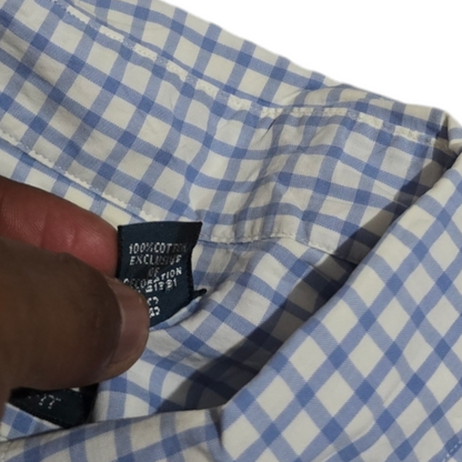 Camisa Ralph Lauren Grande L Classic Fit Cuadro Azul