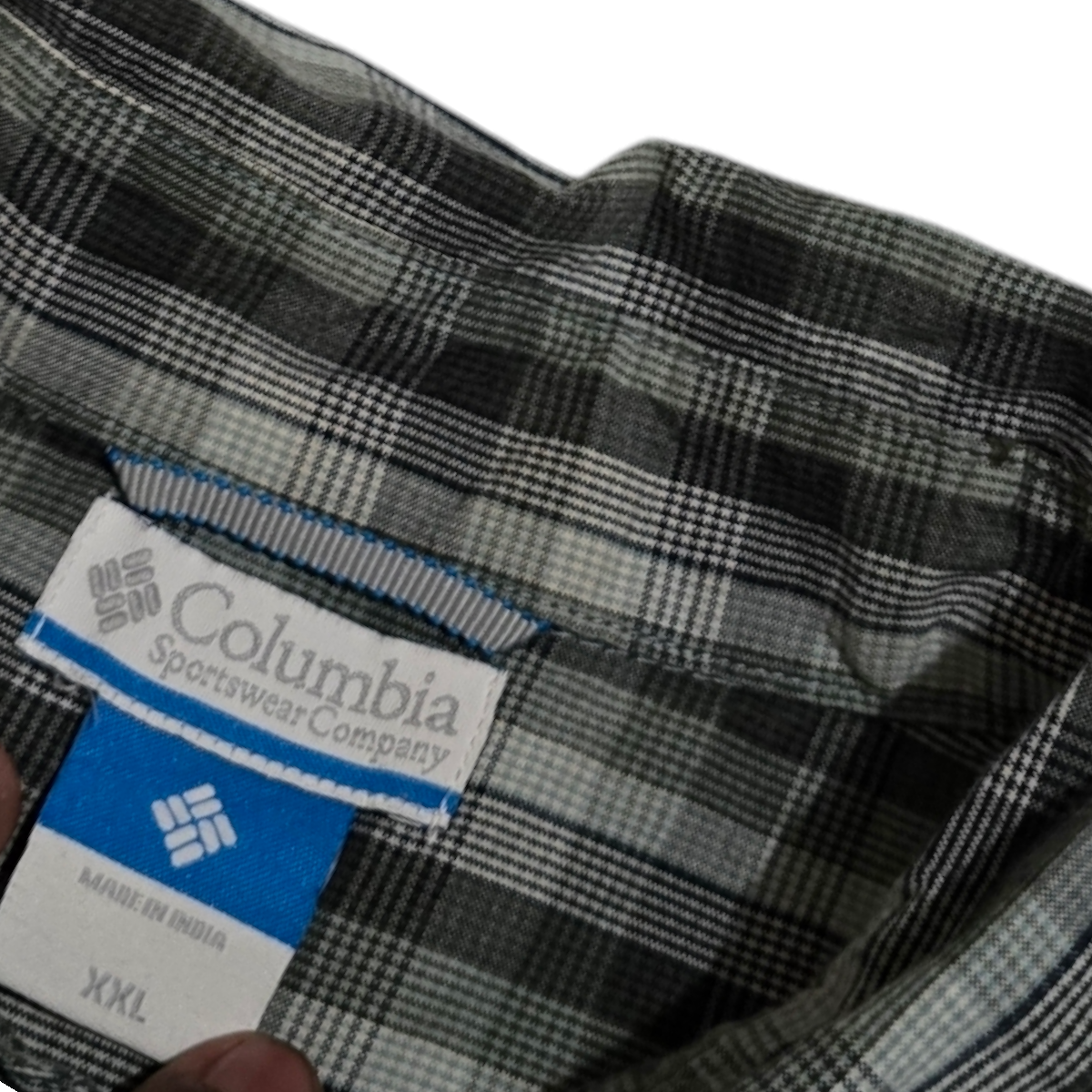 Camisa Manga Corta Columbia 2xl Cuadro Gris