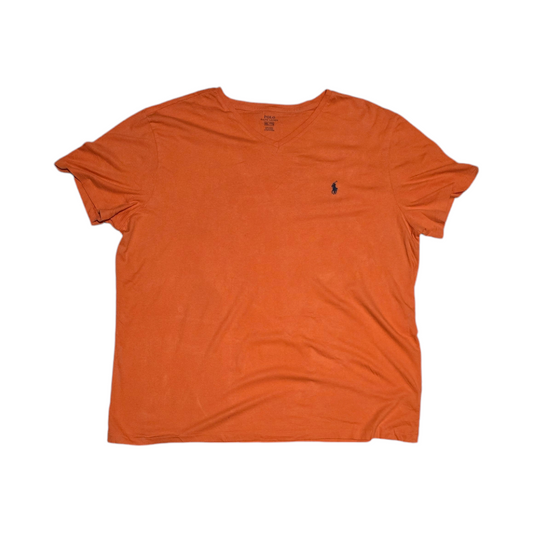 Playera Ralph Lauren 2xl Naranja Pony Azul