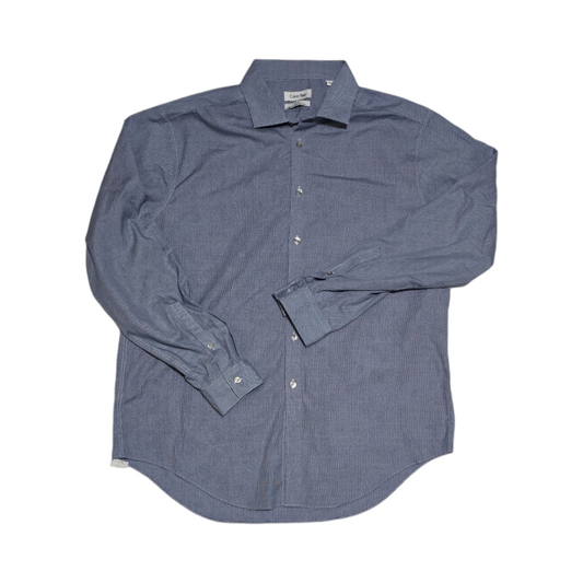 Camisa Calvin Klein Xgrande Xl Slim Fit Cuadro Azul