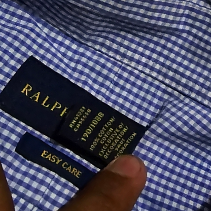 Camisa Polo Ralph Lauren Xgrande Xl Easycare Cuadro Azul