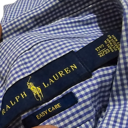 Camisa Polo Ralph Lauren Xgrande Xl Easycare Cuadro Azul