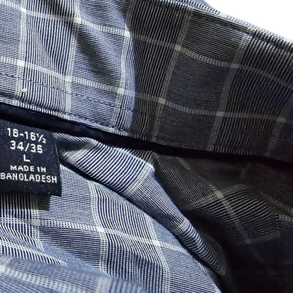 Camisa Tommy Hilfiger Grande L 16 1-2 Azul