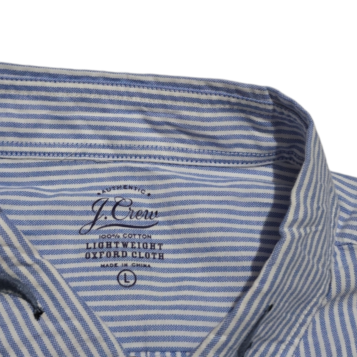 Camisa Manga Corta J.crew Grande L Azul Figuras