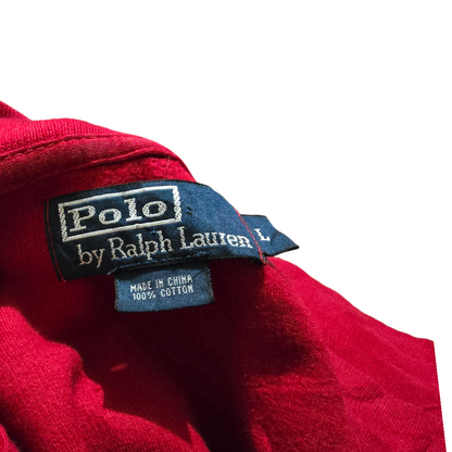 Sueter Polo Ralph Lauren Grande L Rojo Pony Negro