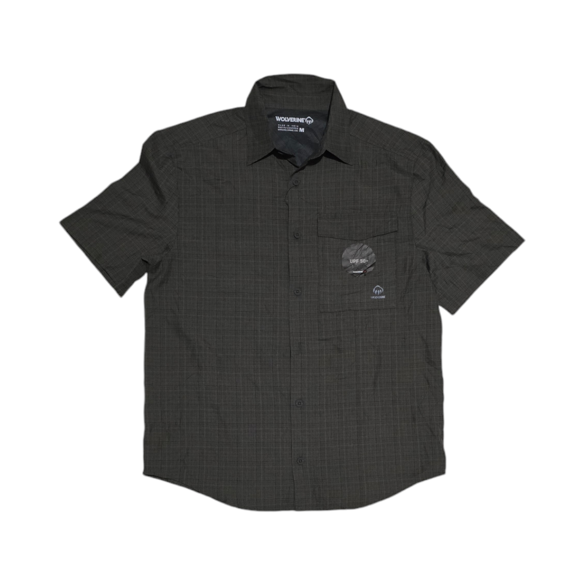 Camisa Manga Corta Wolverine Mediana M Gris