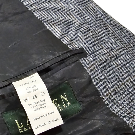 Saco Ralph Lauren 46s Cuadro Azul