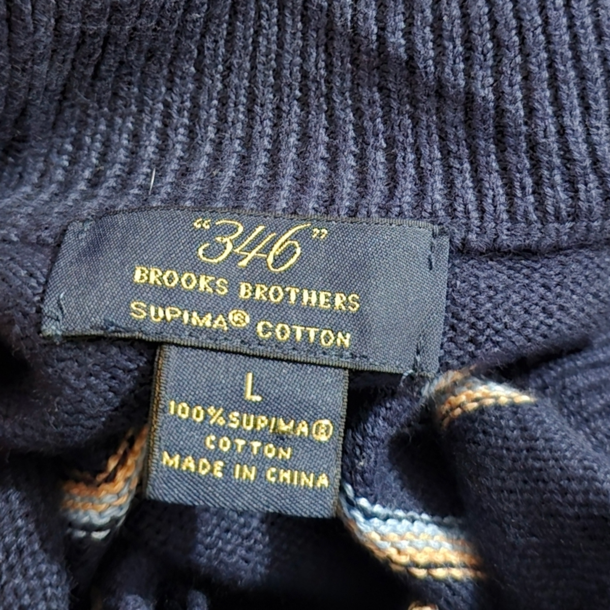 Sueter Brooks Brothers Grande L Azul Lineas