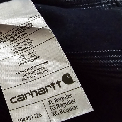 Camisa Carhartt Xgrande Xl Original Fit Cuadro Azul