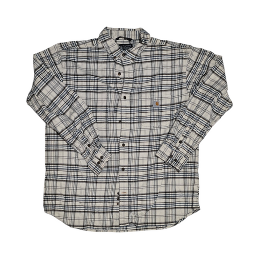 Camisa Carhartt Xgrande Xl Relaxed Fit Beige Linea Azul