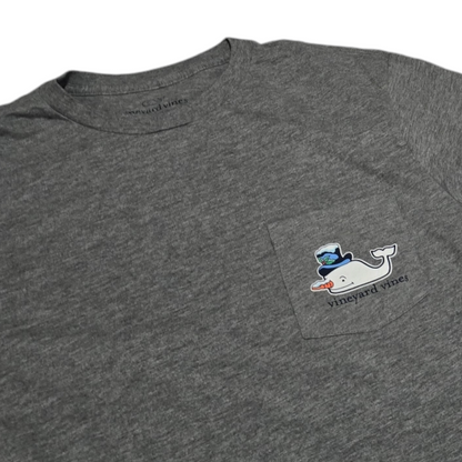 Playera Vineyeard Vines Xchico Xs Hombre Nieve Gris