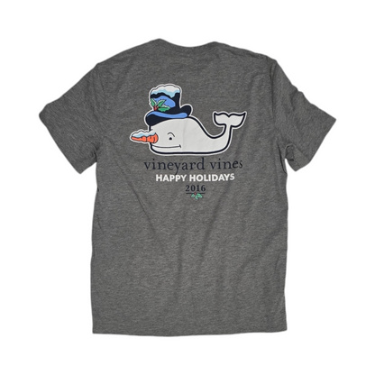 Playera Vineyeard Vines Xchico Xs Hombre Nieve Gris