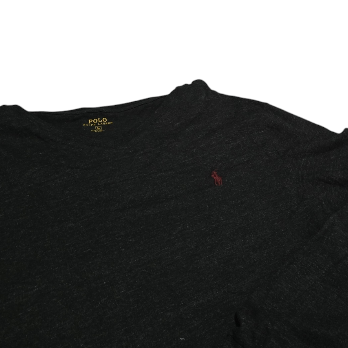 Playera Manga Larga Ralph Lauren Grande L Gris Pony Vino