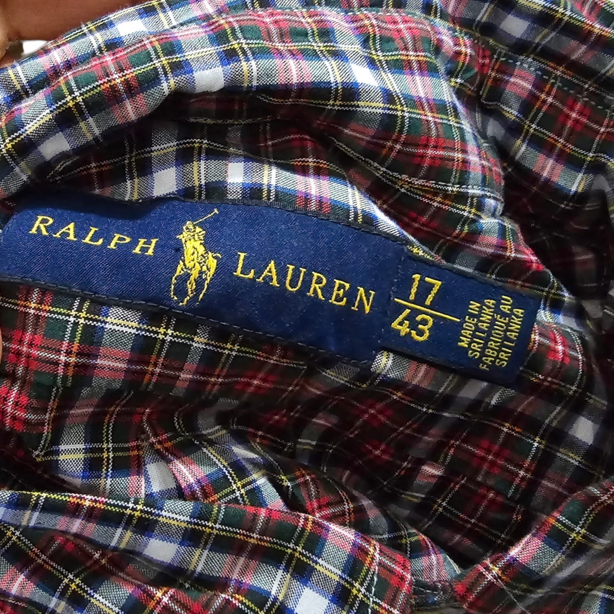 Camisa Ralph Lauren Xgrande Xl 17-43 Cuadro Rojo