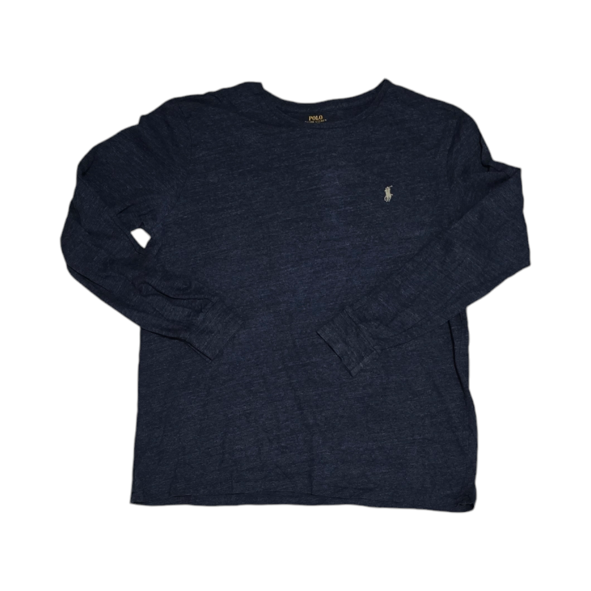 Playera Manga Larga Ralph Lauren Xgrande Xl Azul Pony Blanco