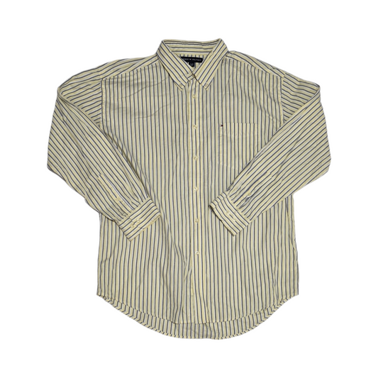 Camisa Tommy Hilfiger Xgrande Xl Amarillo Lineas