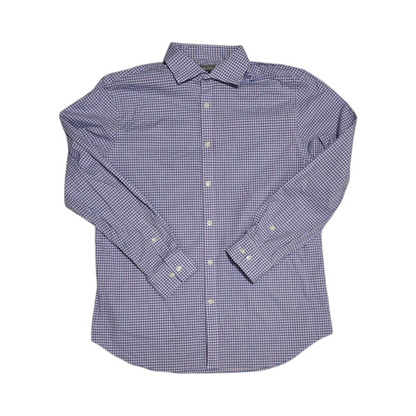 Camisa Michael Kors Grande L 16 32-33 Slimfit Cuadro Azul