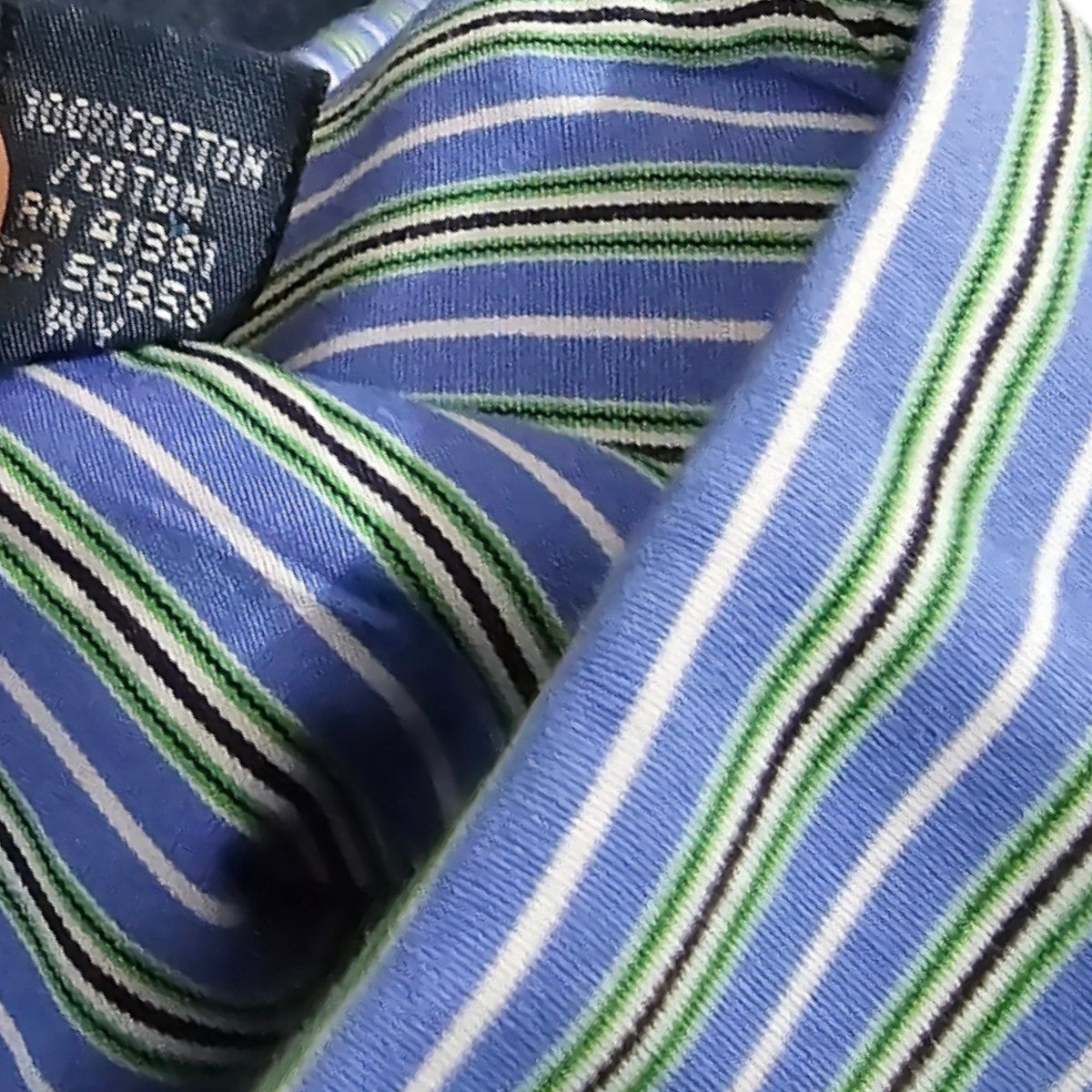 Camisa Ralph Lauren Grande L Regent Azul Y Verde Lineas