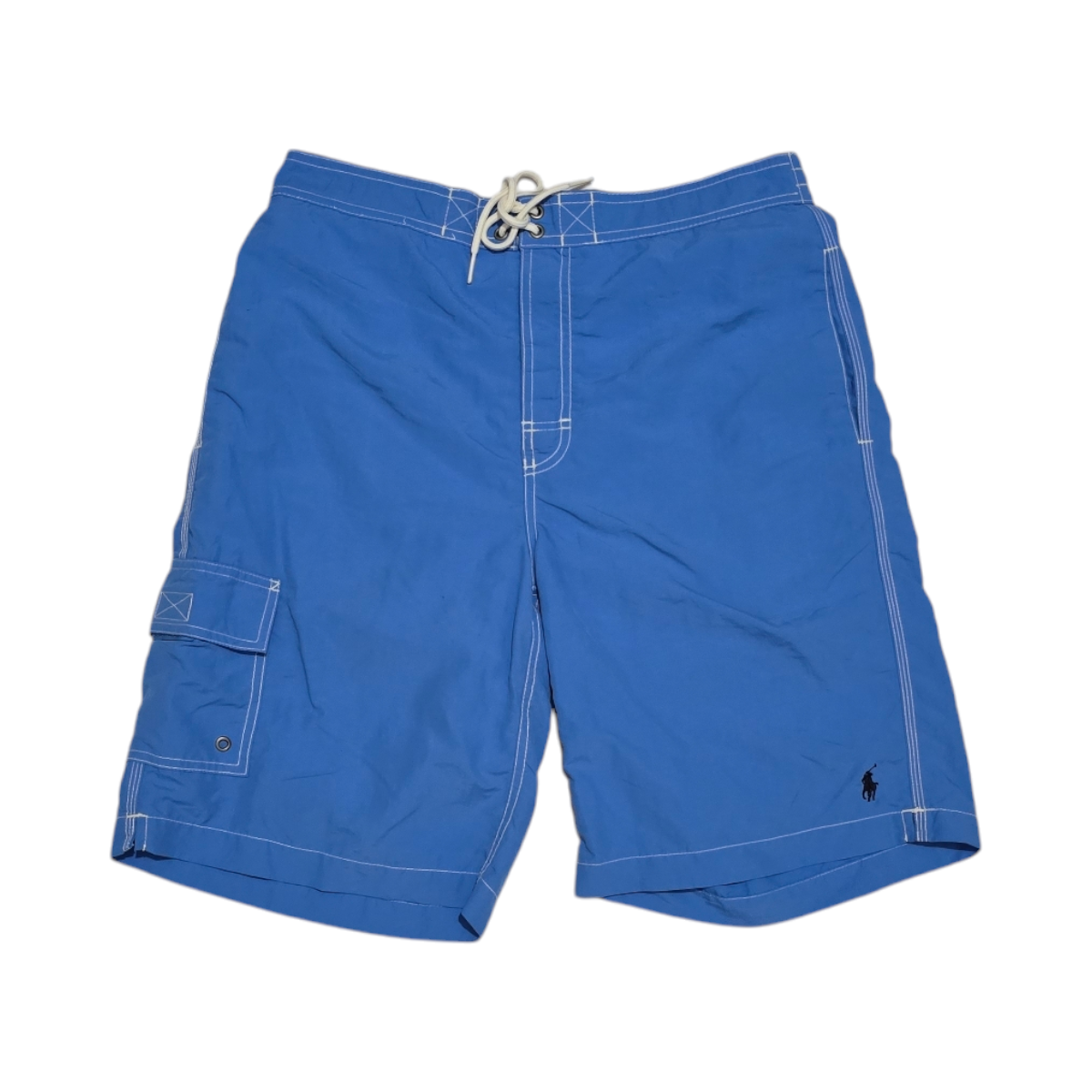 Short Con Malla Ralph Lauren Chico S Azul Pony Azul