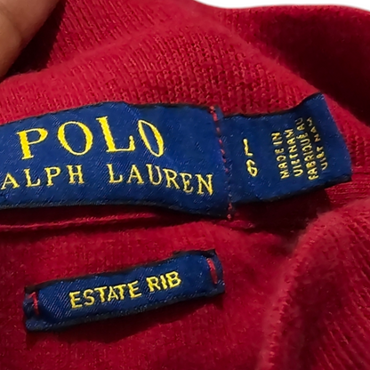 Sueter Ralph Lauren Grande L Estate Rib Rojo Pony Colores