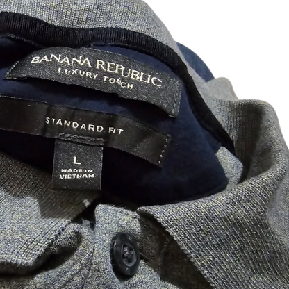 Playera Polo Banana Republic Grande L Standard Fit Gris