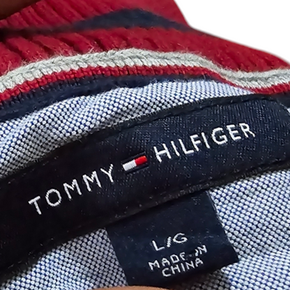 Sueter Tommy Hilfiger Grande L Rojo Oscuro