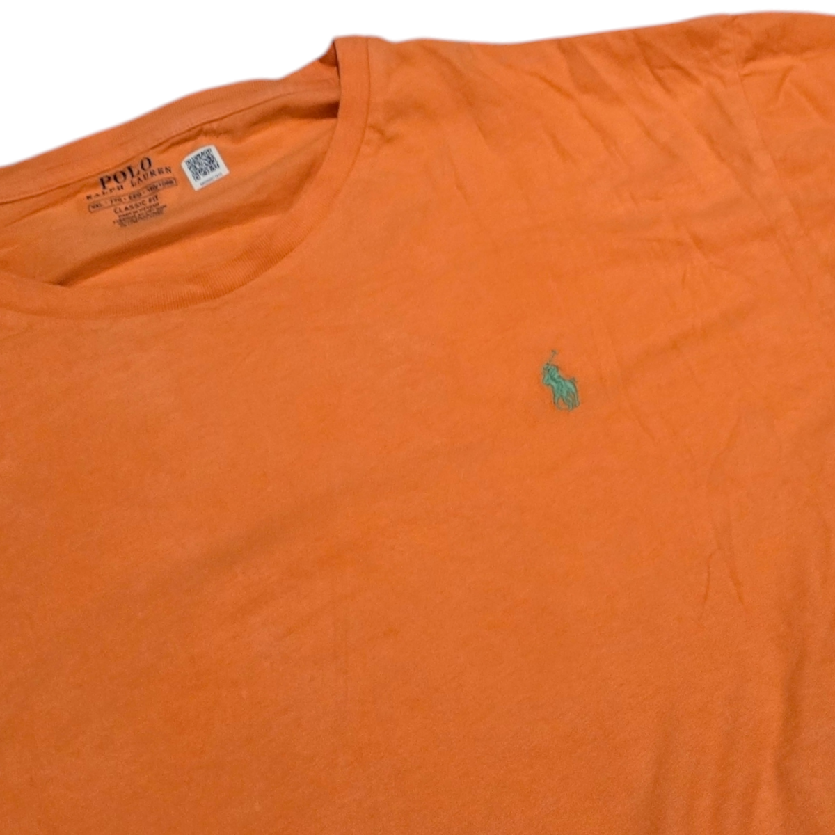 Playera Ralph Lauren 2xl Classic Fit Naranja Pony Verde