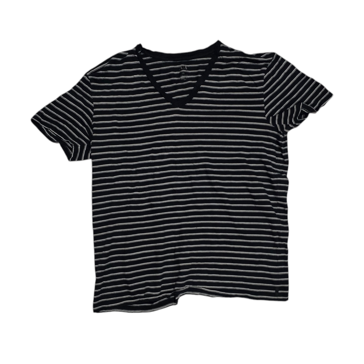 Playera Armani Exchange 2xl Azul Lineas Blancas