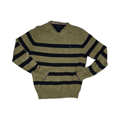 Sueter Tommy Hilfiger Chico S Verde Lineas Azul