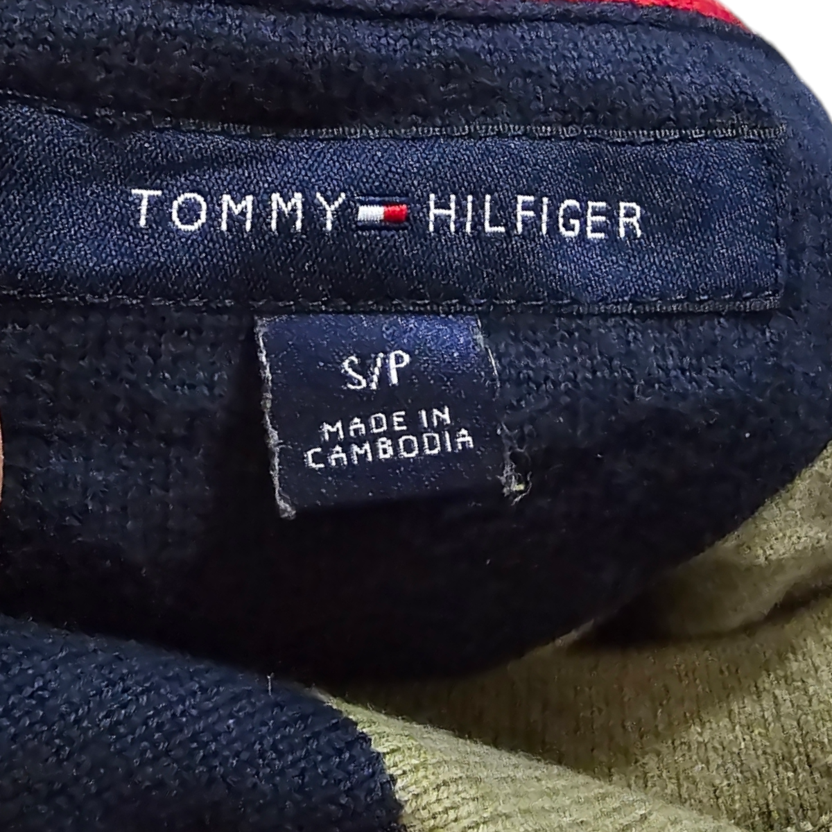 Sueter Tommy Hilfiger Chico S Verde Lineas Azul