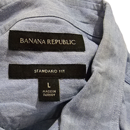 Camisa Banana Republic Grande L Standard Fit Azul Claro