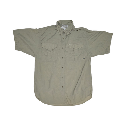 Camisa Manga Corta Columbia Pfg Grande L Beige Oscuro