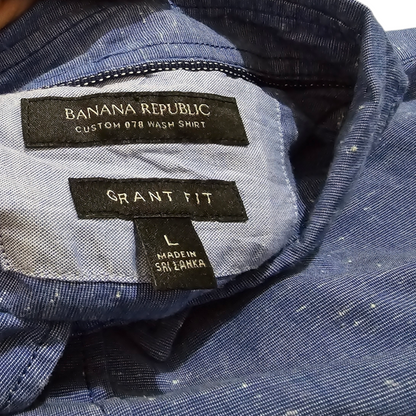 Camisa Banana Republic Grande L Grant Fit Azul