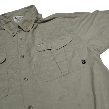 Camisa Manga Corta Columbia Pfg Grande L Beige Oscuro