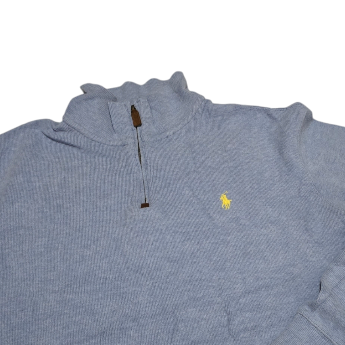 Sueter Ralph Lauren Grande L Azul Claro Pony Amarillo