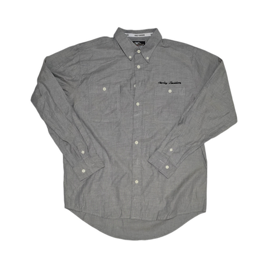 Camisa Harley Davidson Grande L Alto Gris