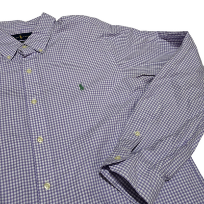 Camisa Ralph Lauren Xgrande Xl Slimfit Cuadro Lila