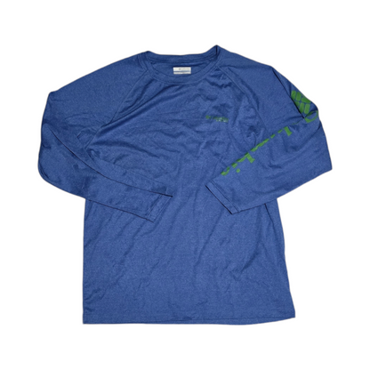 Playera Manga Larga Columbia Pfg Grande L Azul