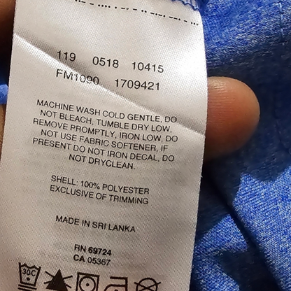 Playera Manga Larga Columbia Pfg Grande L Azul