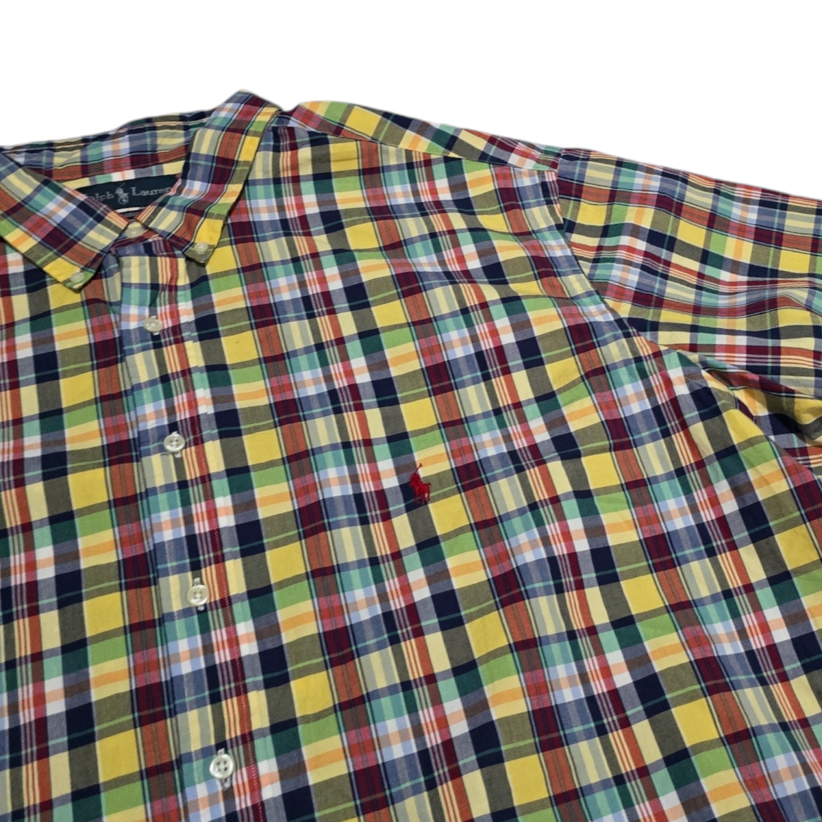 Camisa Ralph Lauren 3xl Big Classic Fit Cuadro Amarillo Azul