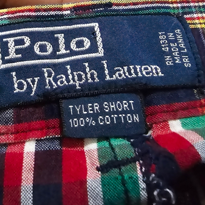 Bermuda Ralph Lauren Talla 34 Cuadros Azul Y Colores