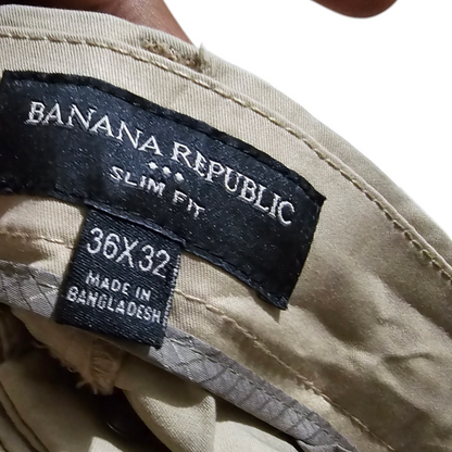 Pantalon Banana Republic 36x32 Slimfit Cafe